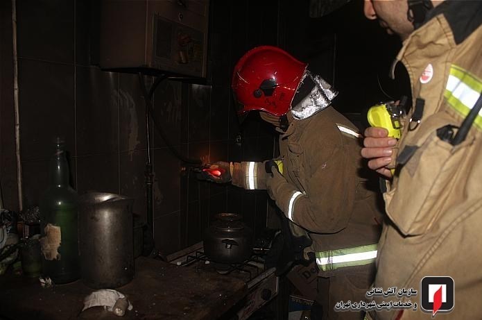 آتش سوزی خانه در تهران 