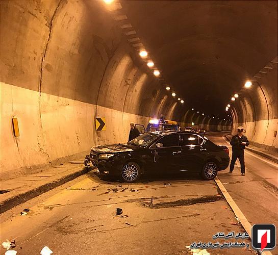 واژگونی خودرو سواری در آزادراه تهران-پردیس