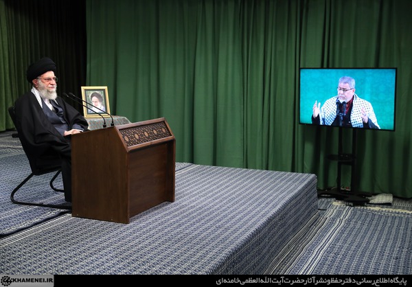 نشست تصویری رهبر انقلاب آیت الله خامنه ای با مداحان اهلبیت در سالروز ولادت حضرت زهرا سلاماللهعلیها