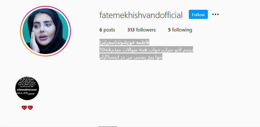 Screenshot_2020-12-23  fatemekhishvandofficial is on Instagram • 313 people follow their account