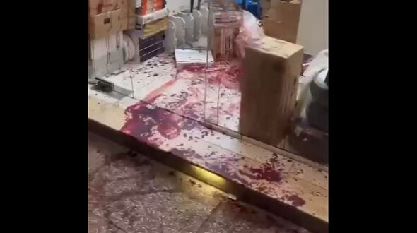 فیلم فاجعه خونین در خیابان منوچهری شیراز / قاتل مسلح به چاقو با شلیک پلیس زمین‌گیر شد