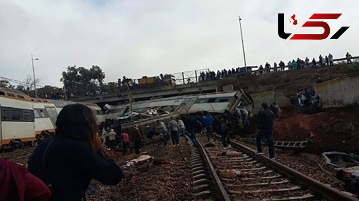 خروج قطار از ریل در مراکش ده‌ها کشته و زخمی بر جا گذاشت+تصاویر 