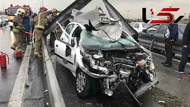 معجزه / 206 از وسط پاره شد اما سرنشینان زنده ماندند / در تهران رخ داد + عکس