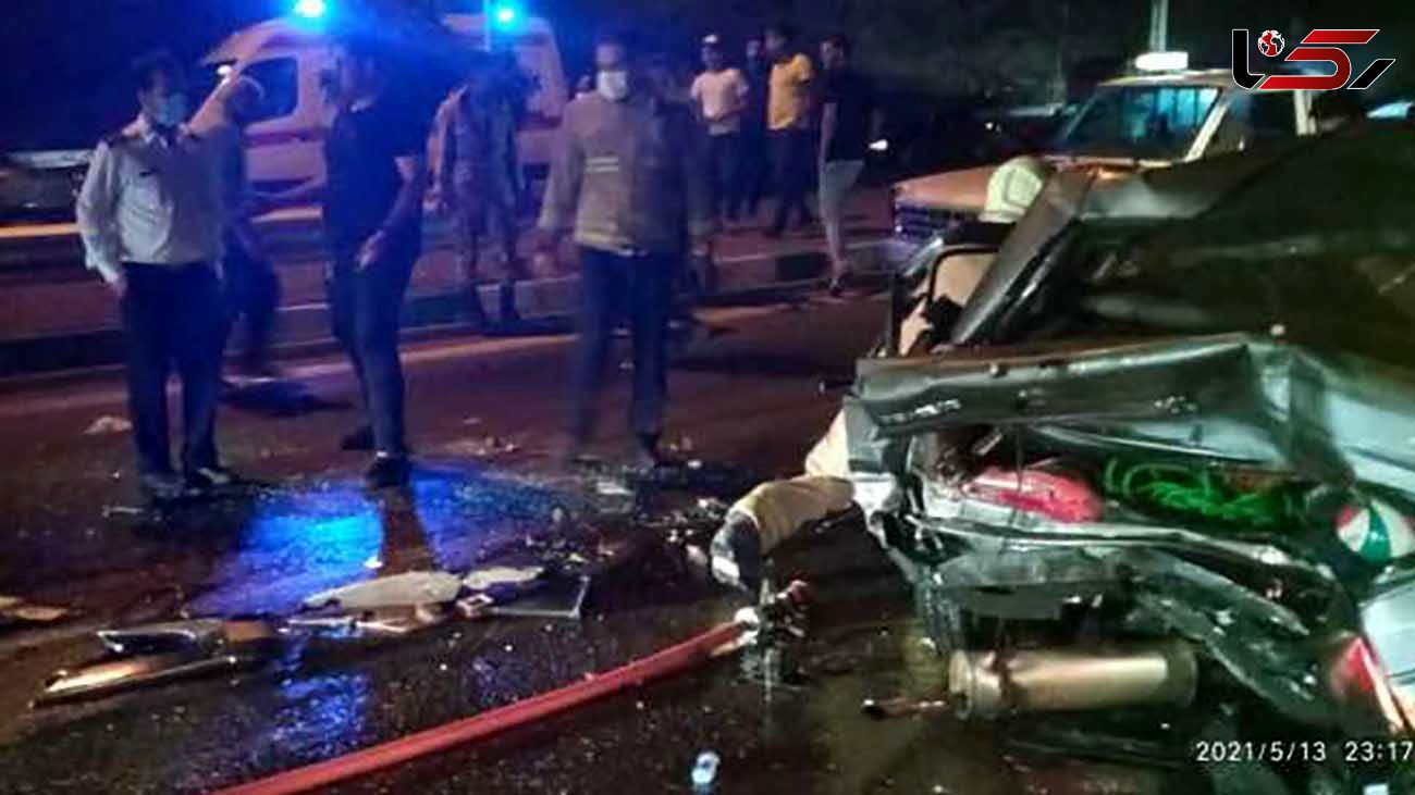 عکس های هولناک از تصادف خودروها در اتوبان بابایی