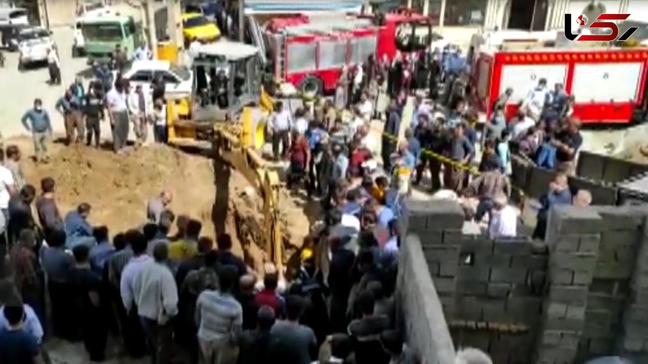 فیلم صحنه مرگ مرد سنندجی / زیر آوار مرگ زنده زنده دفن شد