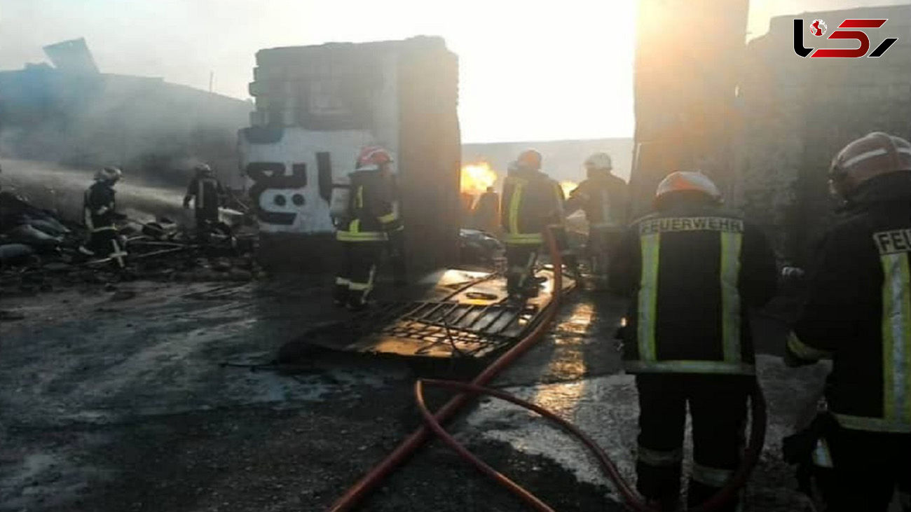  آتش سوزی و انفجار در کارگاه شارژ و توزیع سیلندر گاز در قم