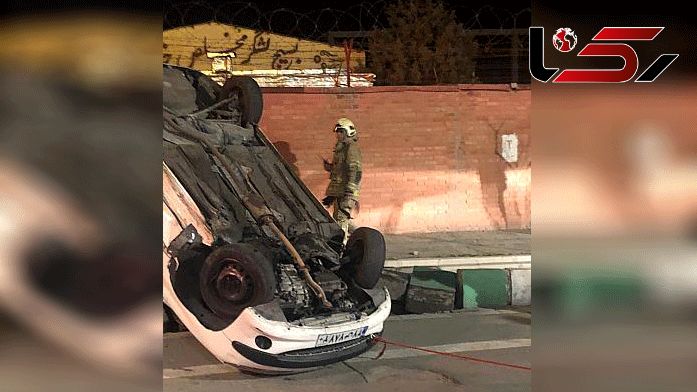 عکس چپ کردن خودرو در بزرگراه عباس دوران + جزییات