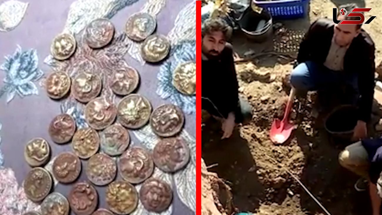 فیلم کشف گنج طلایی زیر ستون های یک خانه در کردستان